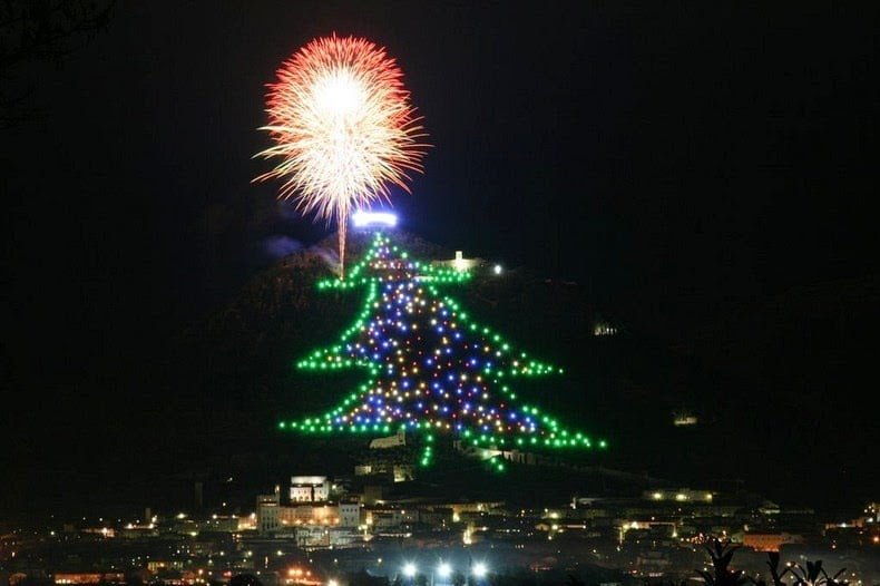 Christmas tree in Gubbio