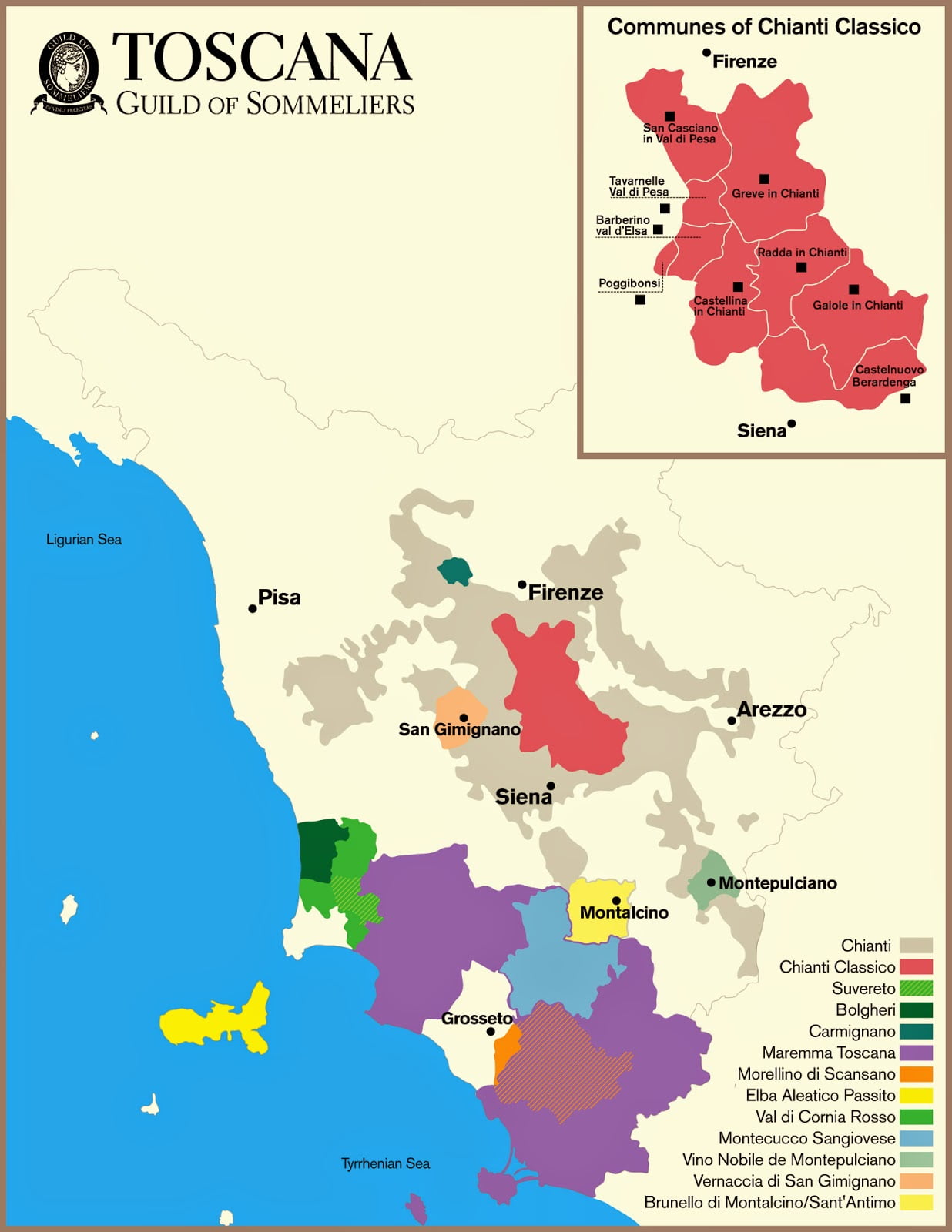 Wine Map of Tuscany